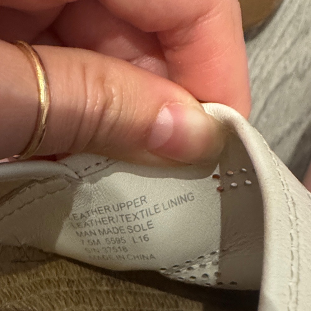 Tory Burch Cream Perforated Leather Espadrille Flats - Picture 2 of 5